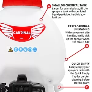 Cardinal 5 gal. 435 PSI Backpack Sprayer for Pest Control and Disinfectants