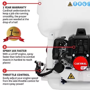 Cardinal 5 gal. 435 PSI Backpack Sprayer for Pest Control with Mist Gun