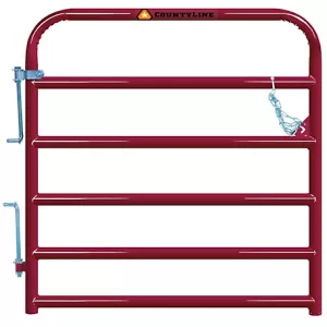 CountyLine 4 ft. Heavy Duty Tube Gate Red