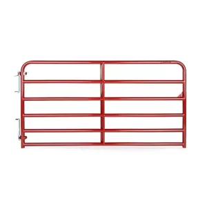 CountyLine 8 ft. Heavy Duty Tube Gate Red 2RG8