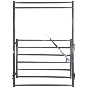 CountyLine Equine 6 Wide Corral Walk-Thru W 5 Tall Gate Gray HWT56