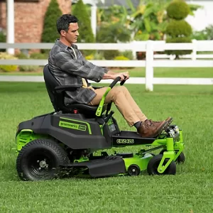 Greenworks 60V 42in 24HP Electric Battery Powered CrossoverZ ZeroTurn Riding Lawn Mower (6) 8 Ah Battery & (3) Chargers, CRZ426