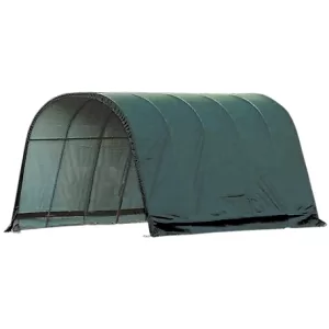 ShelterLogic 13 ft. x 20 ft. x 10 ft. Equine Run-In Shed Round Style