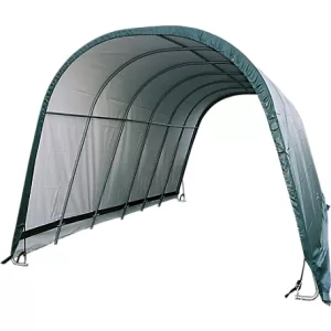 ShelterLogic 13 ft. x 24 ft. x 10 ft. Equine Run-In Shed Round Style