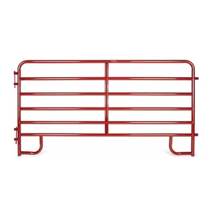 Tarter 10 ft. 2 in. 6-Bar Extra Heavy-Duty Red Corral Panel 100 lb.