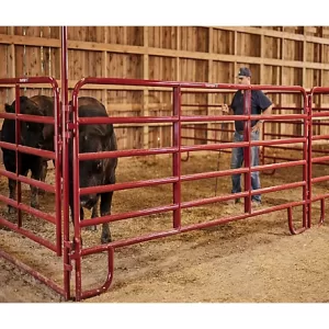 Tarter 10 ft. 2 in. 6-Bar Extra Heavy-Duty Red Corral Panel 100 lb.