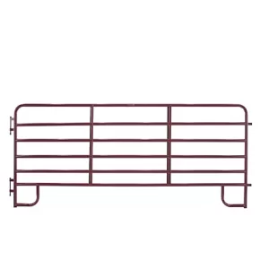 Tarter 12 ft. 2 in. 6-Bar Extra Heavy-Duty Red Corral Panel 118 lb.