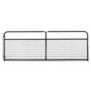 Tarter 12 ft. 2 x 4 Wire Filled Gate 61 lb. Black