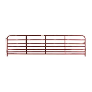 Tarter 12 ft. 7-Bar Hog Sheep Gate 62 lb. Red