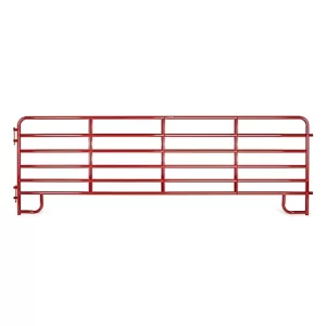 Tarter 16 ft. 2 in. 6-Bar Extra Heavy-Duty Red Corral Panel 153 lb.