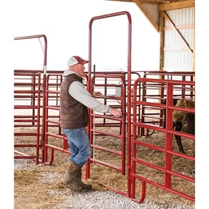 Tarter 4 ft. American Walk-Thru 6-Bar Economy Arch Gate 45 lb. Red