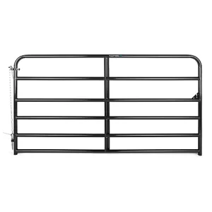 Tarter 8 ft. 6-Bar Economy Tube Gate 34 lb. Black