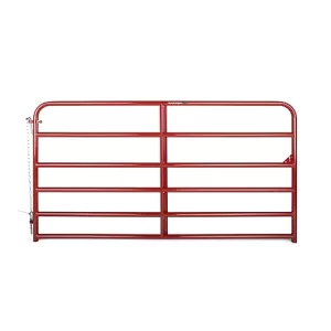 Tarter 8 ft. 6-Bar Economy Tube Gate 34 lb. Red