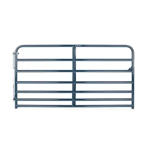 Tarter 8 ft. 7-Bar Heavy-Duty Standard Bull Gate Blue