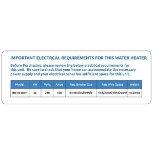 Black & Decker 36 kW Electric Tankless Water Heater