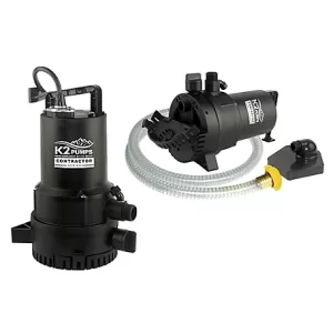 K2 Pumps 1 4 HP Harsh Duty 2-in-1 Utility Pump Contractor Series UTM02505K