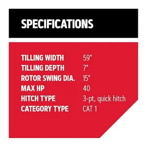 Oregon 600RT 60 in. Rotary Tiller (OR60RT-1)