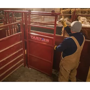 Tarter Sliding Alley Gate Red