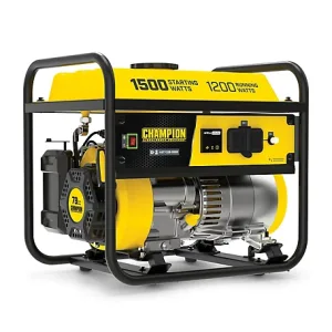 Champion Power Equipment 1200-Watt Gasoline Powered Portable Generator 80cc Single-Cylinder OHV Champion Engine