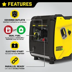 Champion Power Equipment 3,650-Watt Dual Fuel Portable Inverter Generator with Quiet Technology