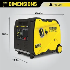 Champion Power Equipment 3,650-Watt Dual Fuel Portable Inverter Generator with Quiet Technology