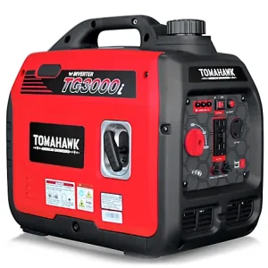 Tomahawk 2800-Watt Gasoline Powered Super Quiet Portable Power Inverter Generator 120V Outlet