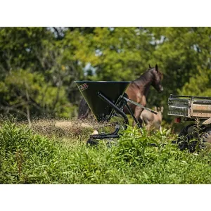 Tarter 300 lb. Farm and Ranch Equipment ATV 5-Bushel Pull-Behind Spreader Trail Feeder