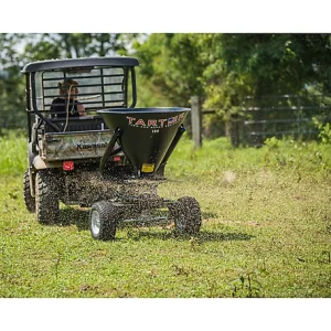 Tarter 300 lb. Farm and Ranch Equipment ATV 5-Bushel Pull-Behind Spreader Trail Feeder